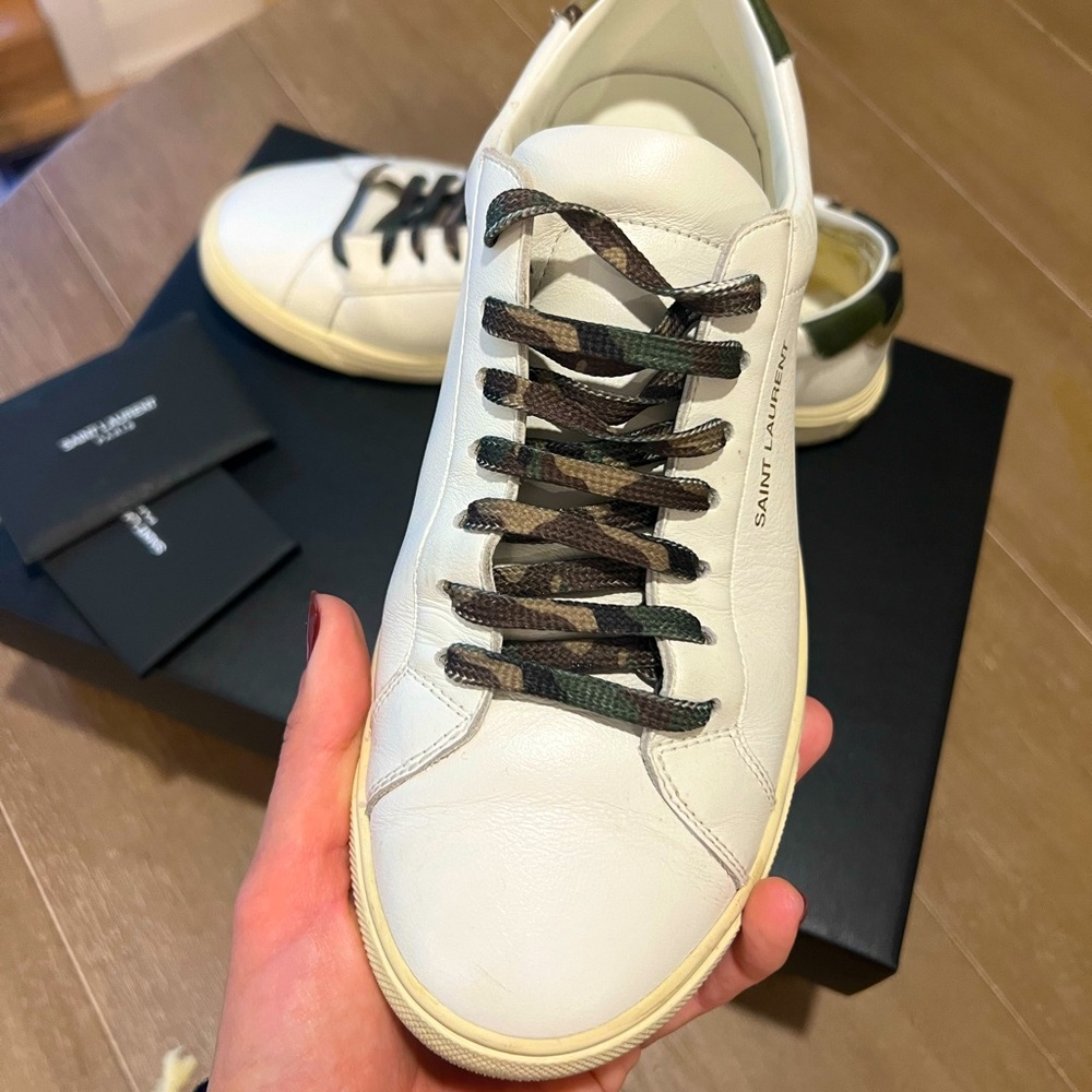 Saint Laurent Andy Low Top Sneaker Size 8